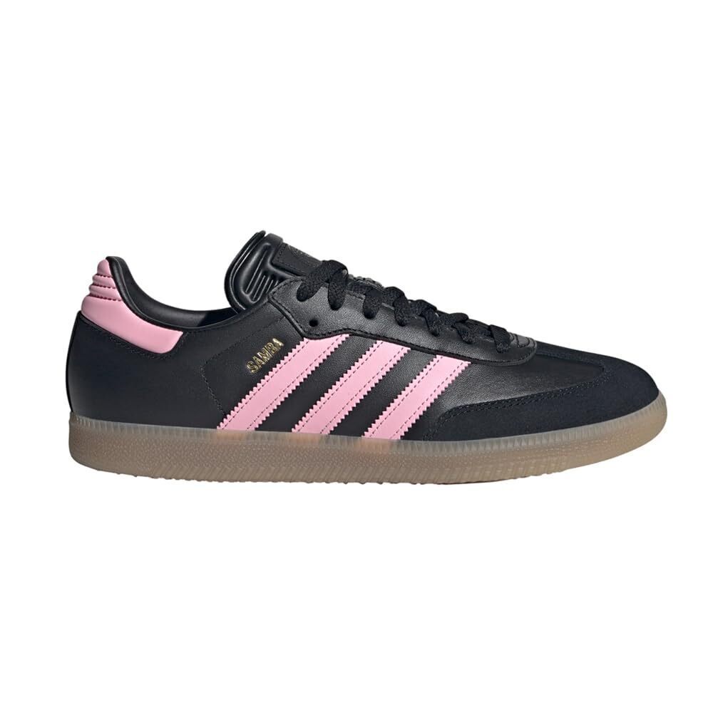 adidas Mens Samba Inter Miami Lace Up Sneakers, Black/Pink ,10